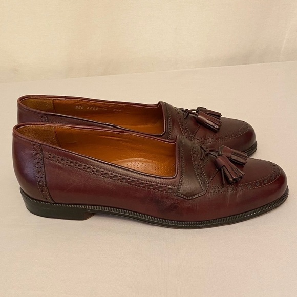 CABLE & CO Tassel Loafers Cordovan Shoes Size 9.5 Made In Italy - Picture 3 of 12